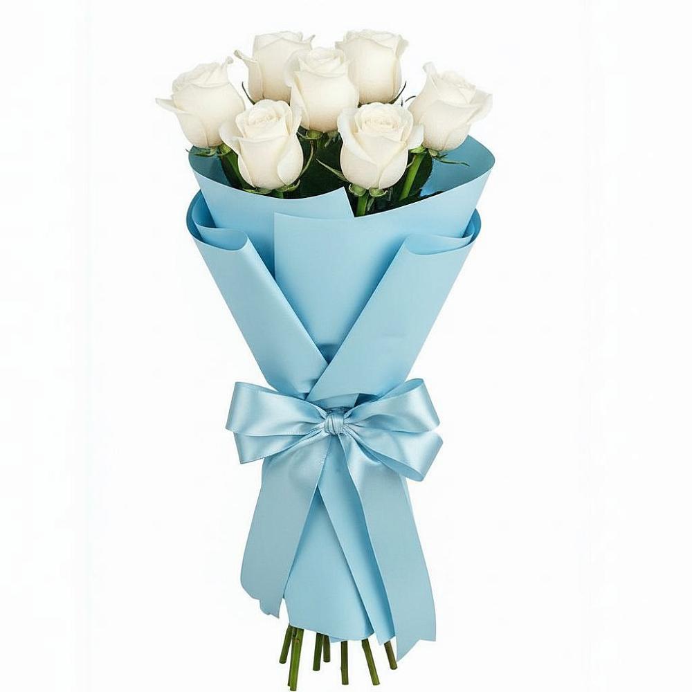 Букет 7 белых роз Проуд в Шарахалсуне