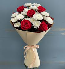 Букет цветов из:  Розы и Хризантемы #REPLACE_PRED# Шарахалсуне