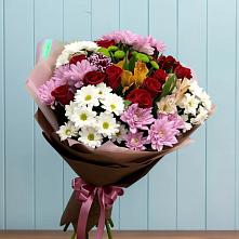 Букет цветов из:  Розы, Хризантемы и Альстромерии в Шарахалсуне