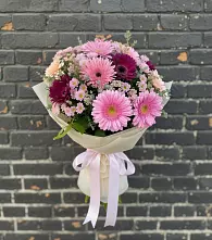 Букет цветов из:  Герберы и Хризантемы в Шарахалсуне