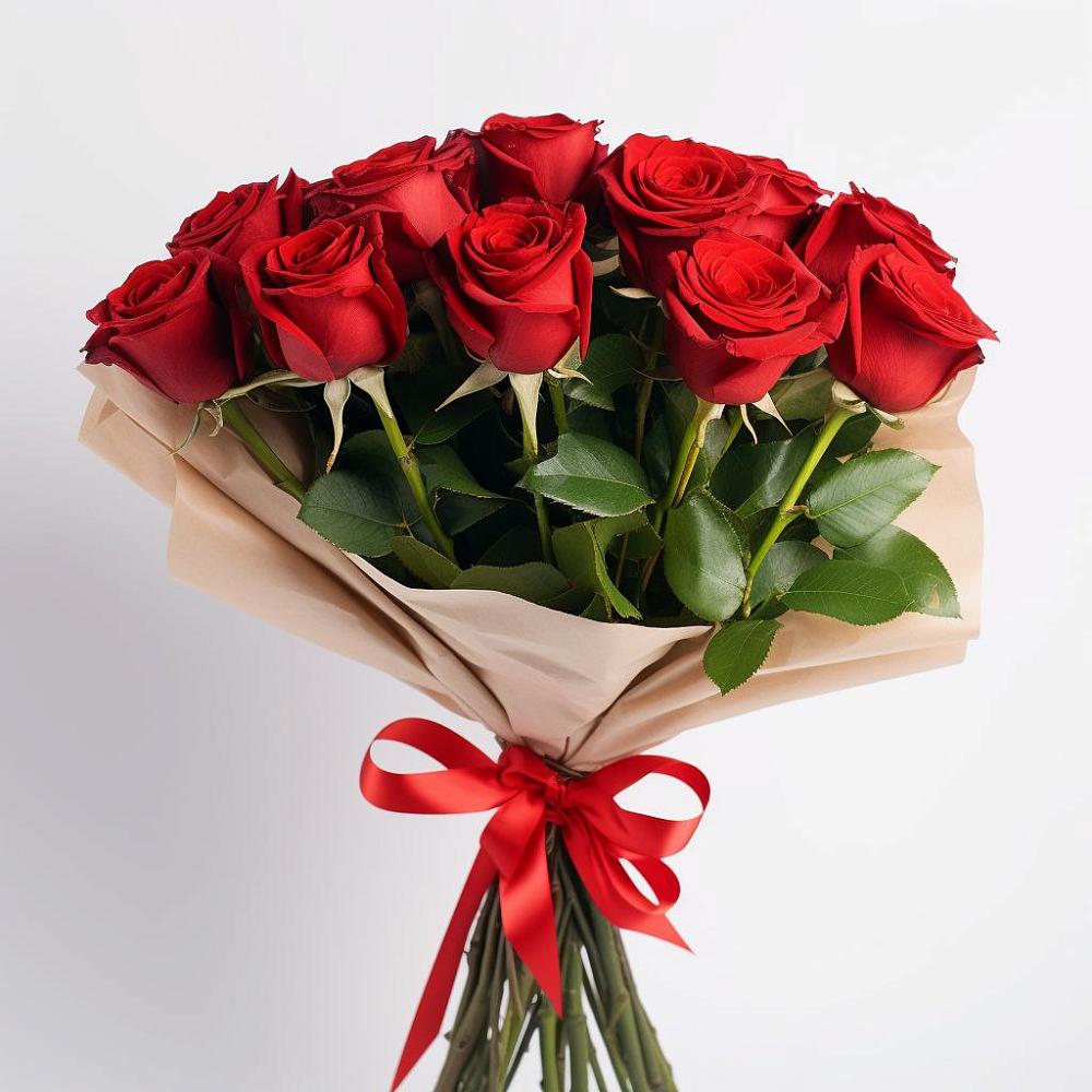 Букет 11 Красных роз Эдлесс Лав в Шарахалсуне