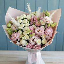Букет цветов из:  Альстромерии и Розы в Шарахалсуне